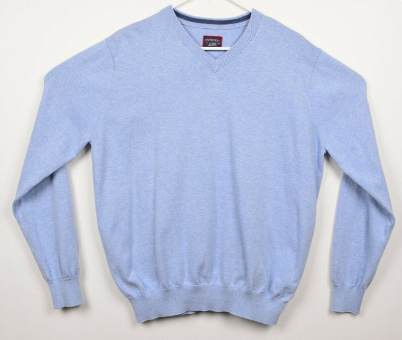 UNTUCKit Men's Sz Large/XL? V-Neck Blue Pullover Cotton Sweater