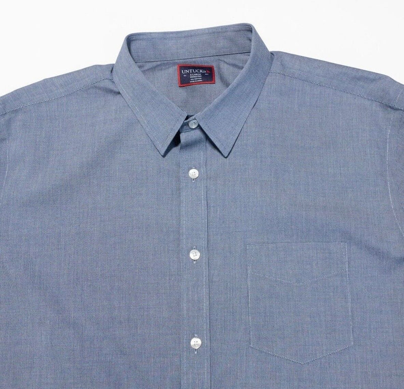 UNTUCKit XL Men's Shirt Wrinkle Free Long Sleeve Blue Business Casual Button-Up