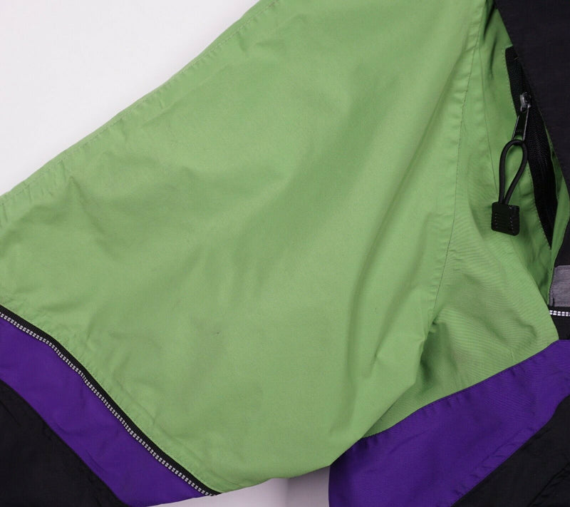 Vtg 90s Arctic Cat Men's 2XL GORE-Tex Neon Green Purple Black Colorblock Jacket