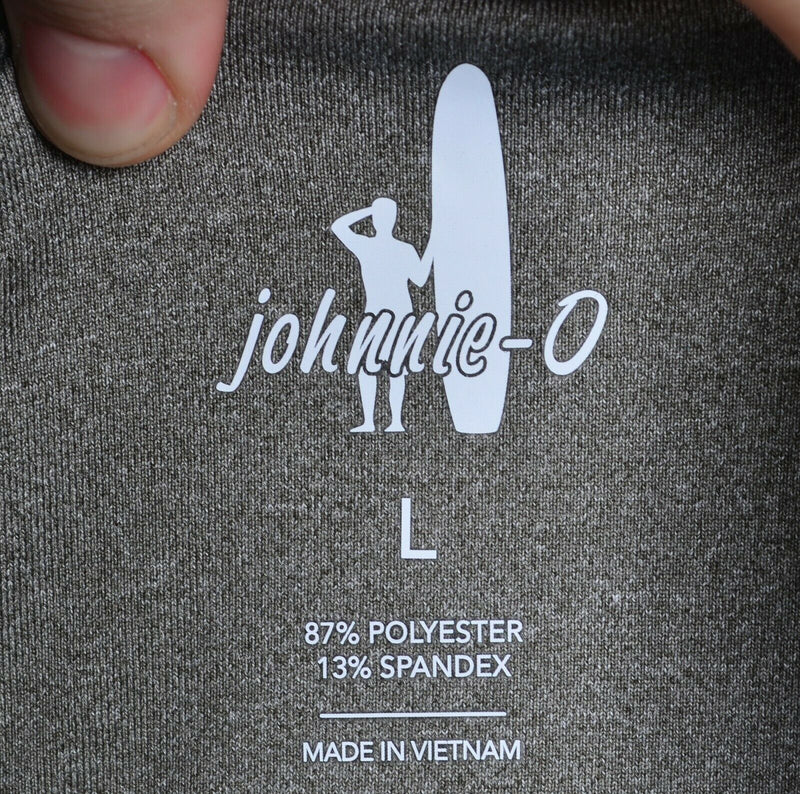 Johnnie-O Notre Dame Men's Large Heather Gray ND 1/4 Zip Performance Golf Vest