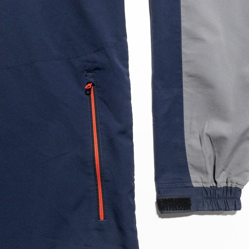FootJoy Golf Jacket Mens Large Pullover Half-Zip Wind Rain Blue Gray The Farm CC