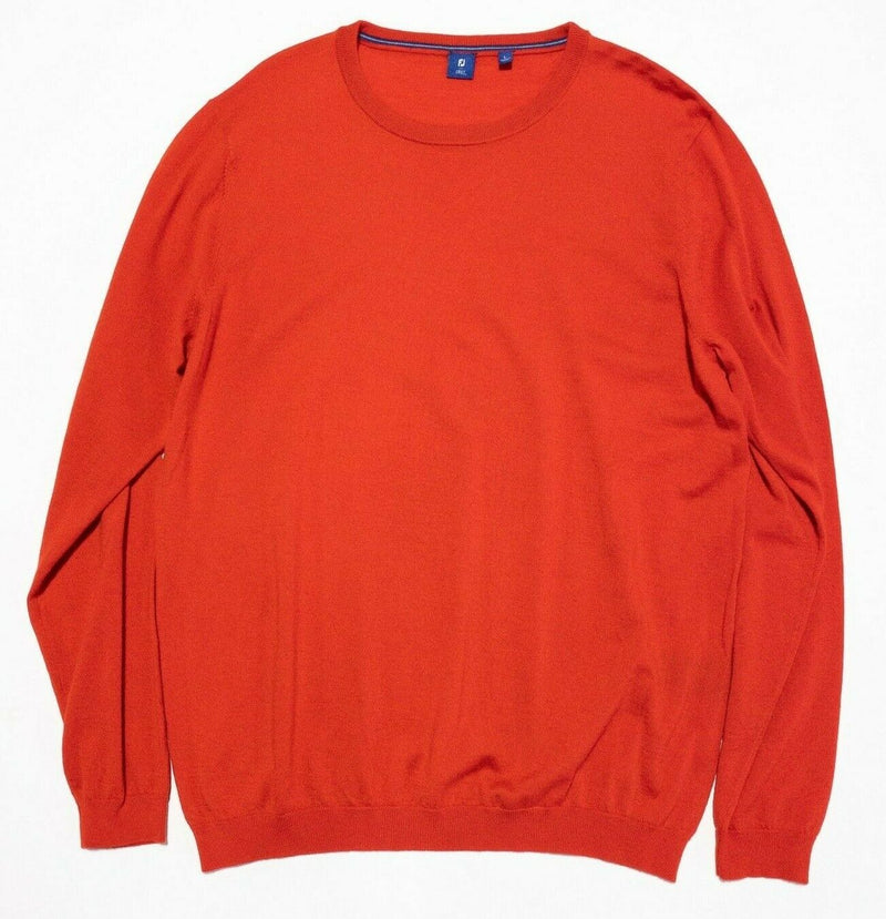 FootJoy 1857 Sweater Men's Large Cashmere Crewneck Pullover Golf Cherry Red