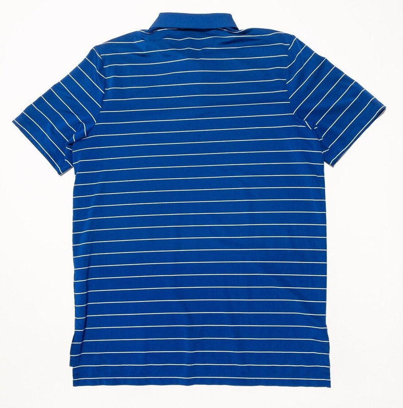 RLX Golf Shirt Medium Men's Ralph Lauren Wicking Polo Blue Striped Logo
