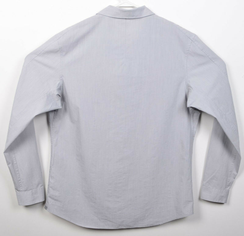 Lululemon Men's XL? Solid Gray Stretch Athleisure Button-Front Shirt