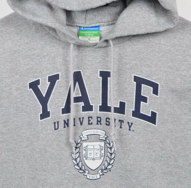 Yale University Men's Medium Champion Eco Fleece Heather Gray Hoodie Sweatshirt