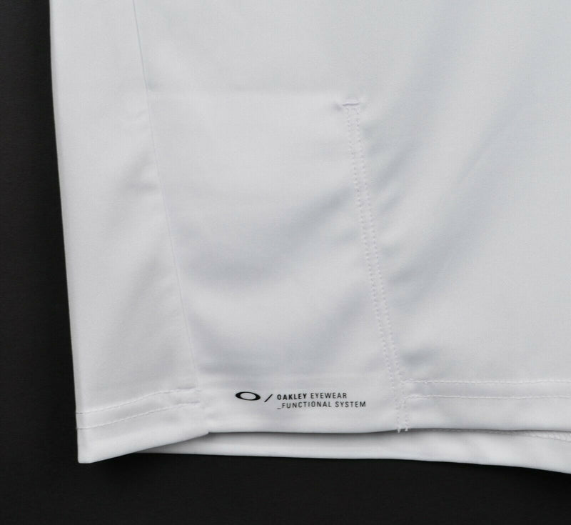 Oakley Hydrolix Men's Sz 2XL Snap White Gray Short Sleeve Golf Polo Shirt NWT