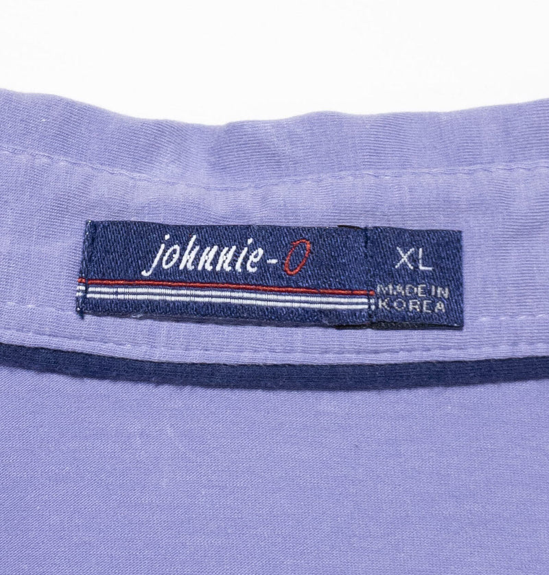 johnnie-O XL Polo Men's Solid Purple Pocket Short Sleeve Golf Sheep Preppy