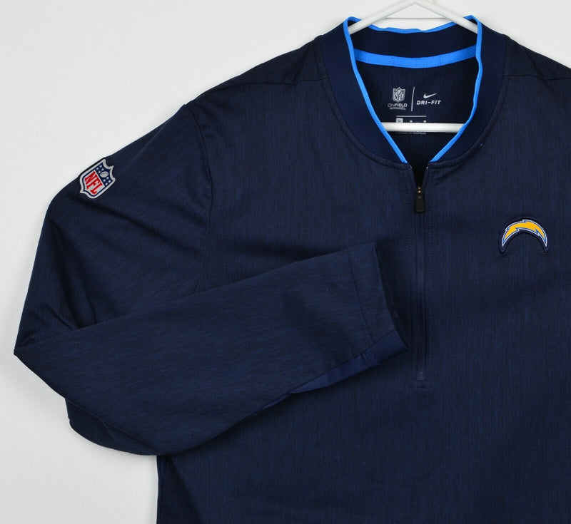 Los Angeles Chargers Men's Medium Nike Dri-Fit 1/4 Zip Blue NFL On-Field Jacket