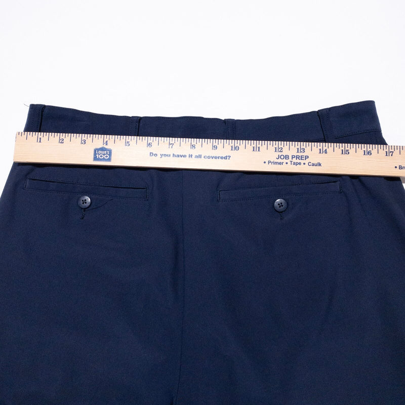 FootJoy Golf Shorts Men 33 Solid Navy Blue Wicking Stretch Polyester Performance