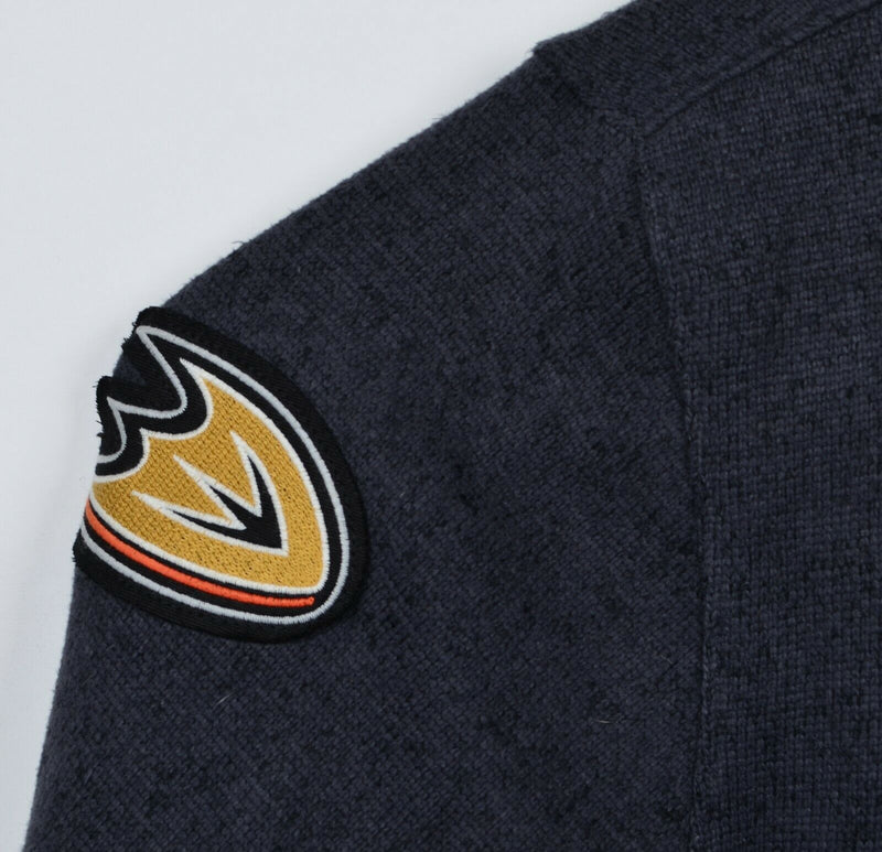 Anaheim Ducks Men's Medium CCM Dark Gray NHL Full Zip Sweatshirt Jacket