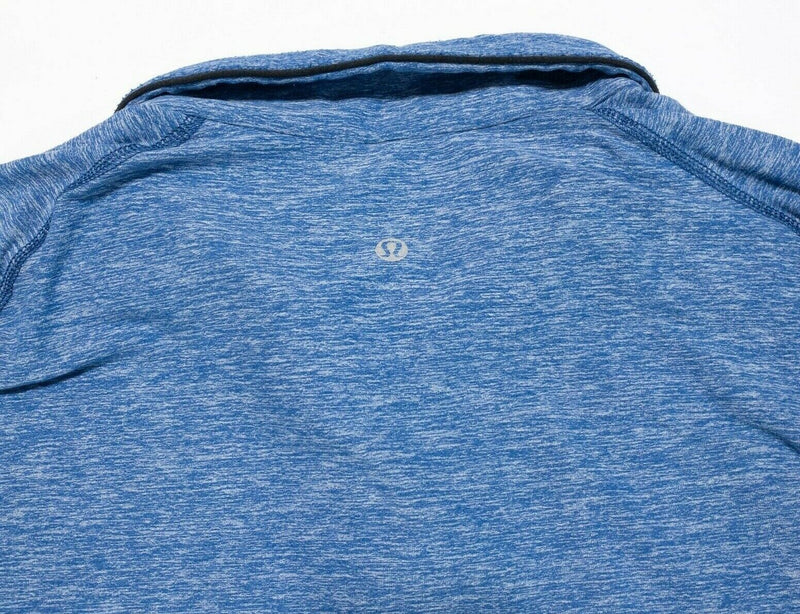 Lululemon 1/4 Zip Men's Large Activewear Top Blue Wicking Mesh Sides Athleisure