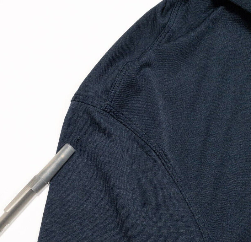 Lululemon Polo Small Men's Shirt Navy Blue Wicking Button-Down Short Sleeve