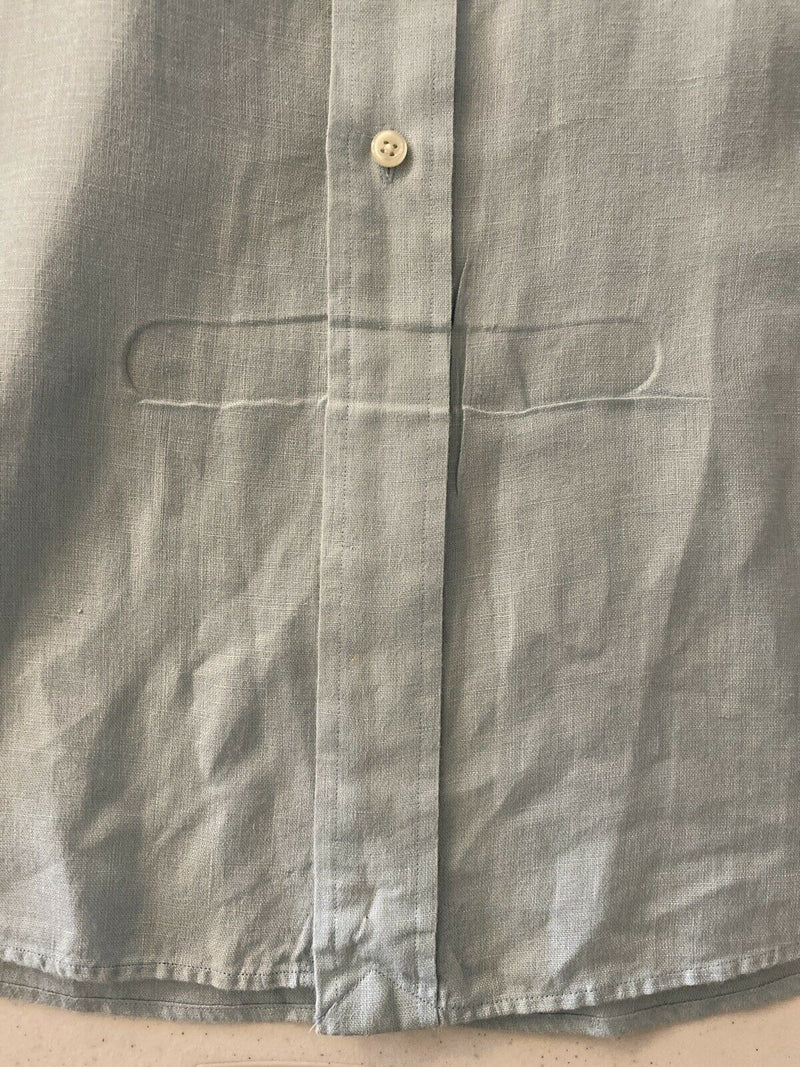 Polo Ralph Lauren Men's Sz 2XL "Blake" 100% Linen Light Blue Button-Down Shirt