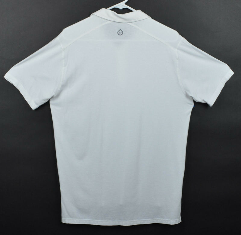 Tasc Performance Men's Sz Medium Solid White Short Sleeve Polo Shirt