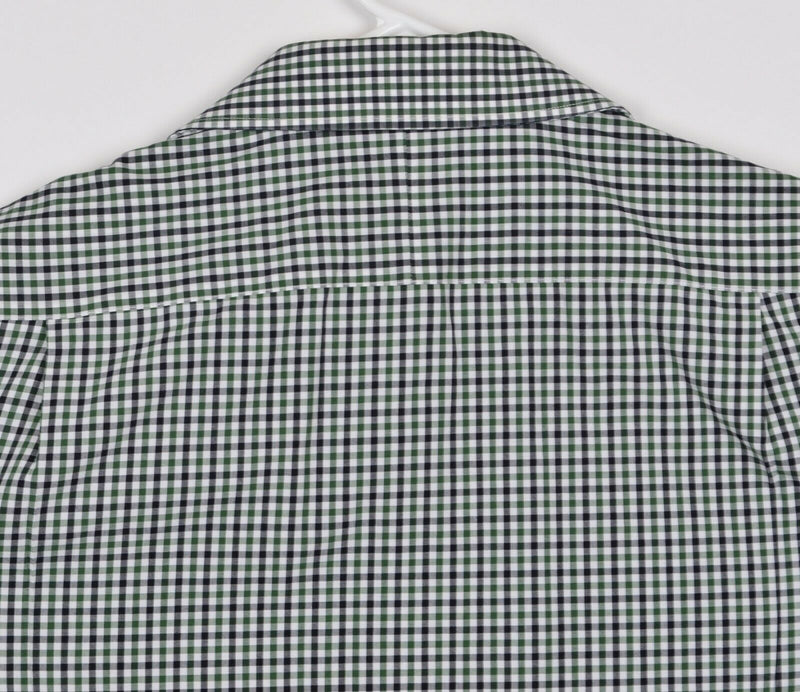 Todd Snyder Men's 16.5 34/35 (Large) Navy Green Plaid Check Button-Front Shirt