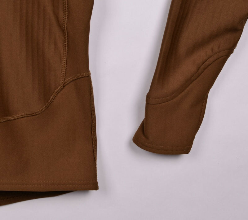 Tru Spec Men's Sz Small 1/4 Zip Pullover Brown Polyester Spandex Tactical Jacket