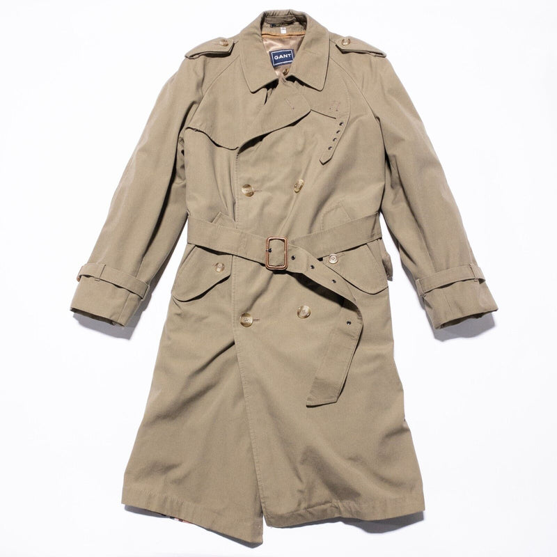 Vintage GANT Trench Coat Fits Women's Medium Removable Lining Double-Breasted