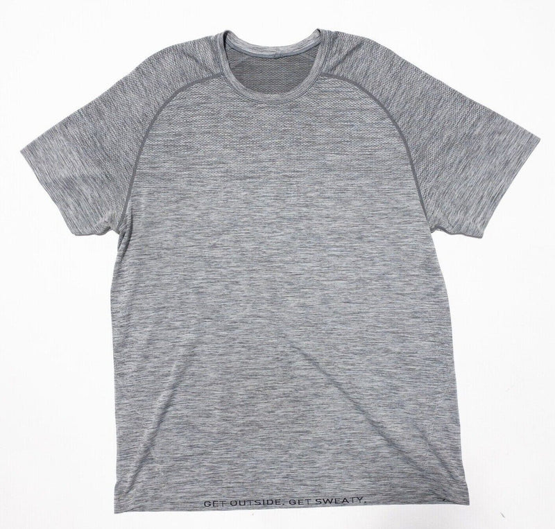 Lululemon T-Shirt XL Men's Crewneck Mesh Wicking Gray Short Sleeve