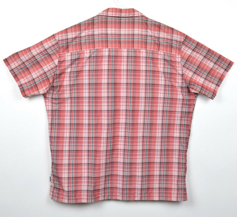 Kuhl Eluxor Men's XL Red Plaid Ionik Polyester Short Sleeve Hiking Outdoor Shirt