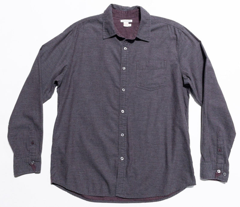 Carbon 2 Cobalt Shirt Men's Medium Long Sleeve Button-Front Purple Casual
