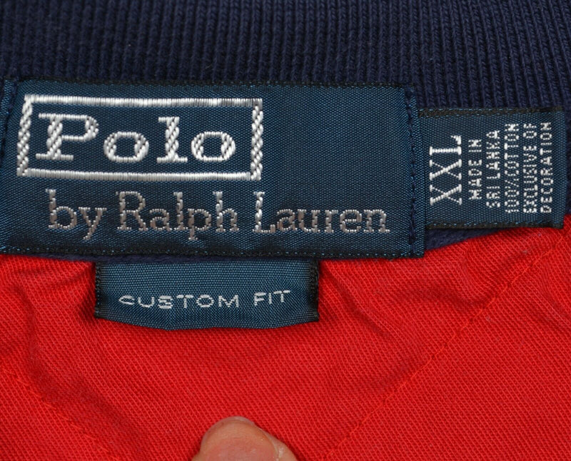 Polo Ralph Lauren Men's 2XL Big Pony Mercer RL Polo Team Navy Blue Rugby Shirt