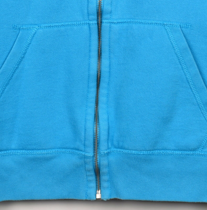 Polo Ralph Lauren Men's Large Aqua Blue Pony Full Zip Hoodie Sweatshirt