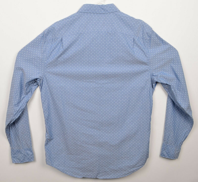 Bonobos Men's Medium Standard Fit Blue Polka Dot Casual Button-Down Shirt