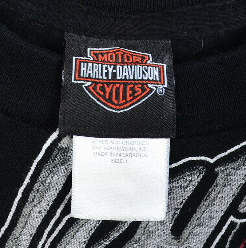 Harley-Davidson Men's Large Eagle Wings All Over Print New Berlin Black T-Shirt