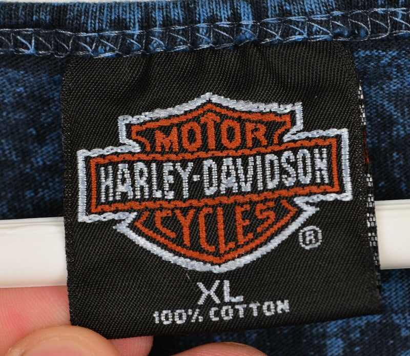 Vintage 1996 Harley-Davidson Men's Sz XL Las Vegas Stripe Blue Tie-Dye Tank Top