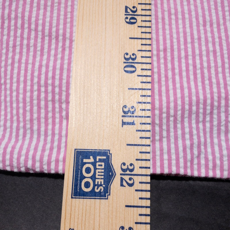 Polo Ralph Lauren Seersucker Shirt Men's XL Pink Striped Button-Down Preppy