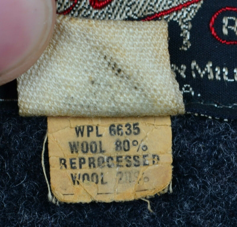 Vintage 1950s Woolrich Men's 44 Wool Full Zip Work Hunting Cinch Back Vest