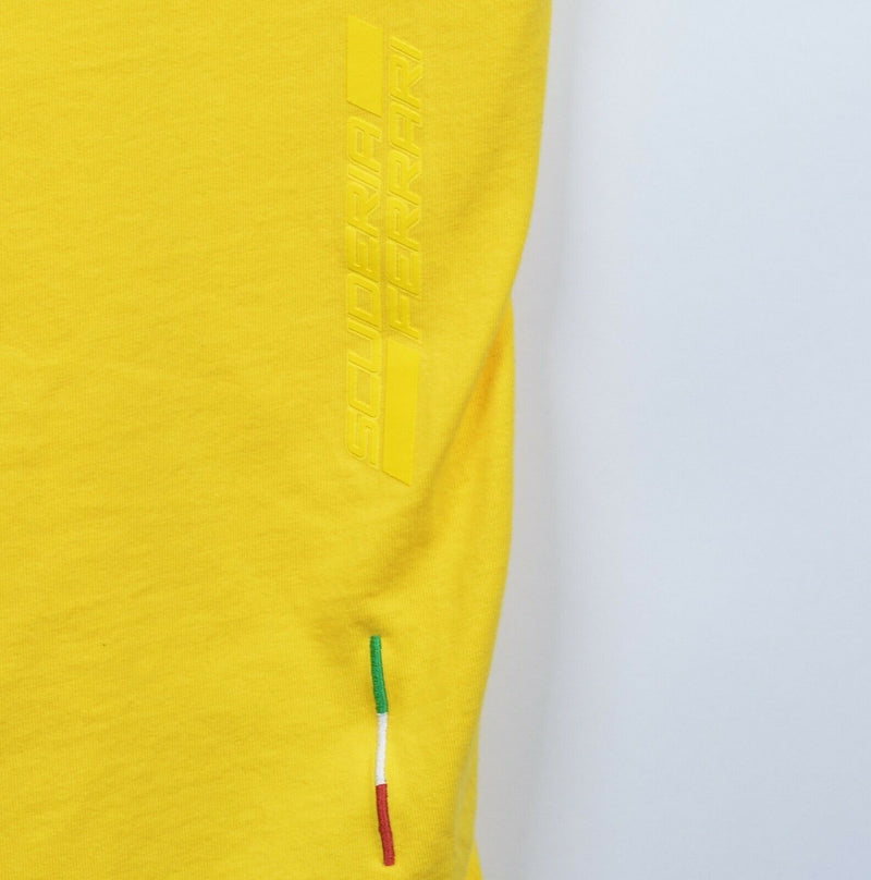 Puma Ferrari Men's Large Yellow Official Ferrari Short Sleeve Polo Shirt
