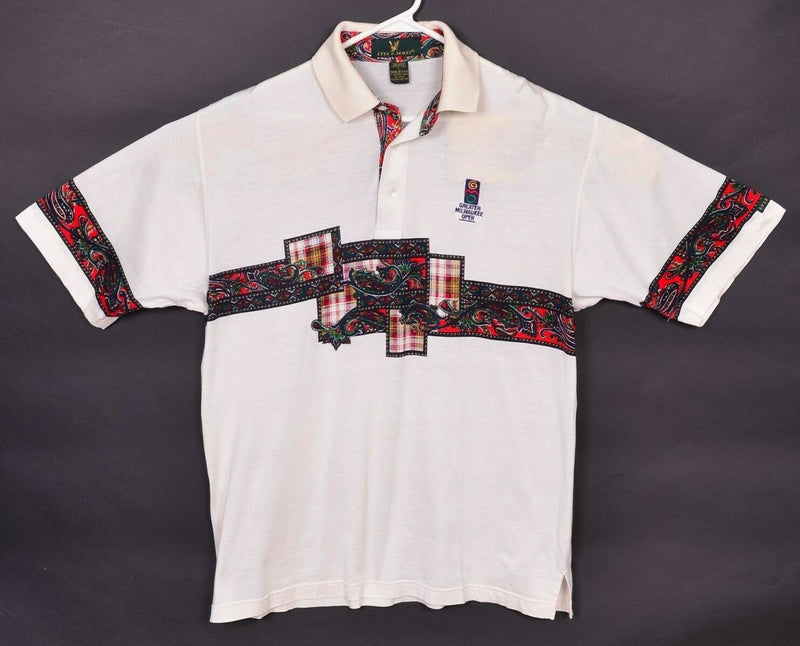 Lyle & Scott Men's Large Aztec Paisley Golf Polo Shirt Milwaukee Open USA