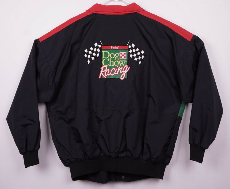 Vtg 90 Purina Dog Chow Racing Men's Sz Large Colorblock Snap-Front Jacket