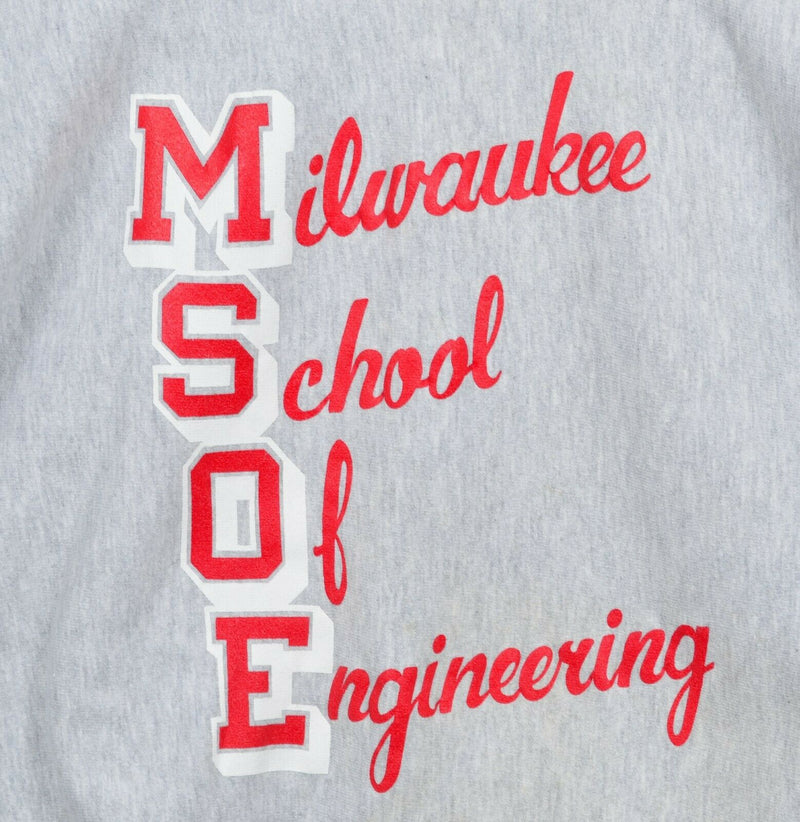 Vintage 90 Champion Men's XL MSOE Milwaukee Engineering Reverse Weave Sweatshirt