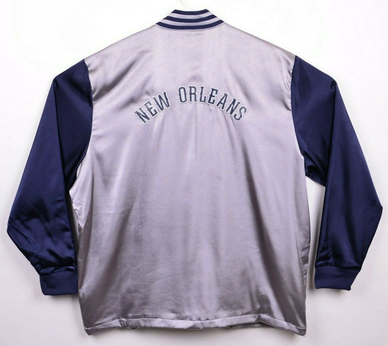 New Orleans Pelicans Men's 2XL Adidas Silver Tearaway Snap Warmup Jacket