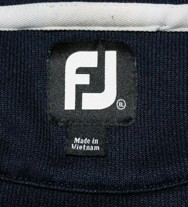 FootJoy Men's XL Navy Blue 1/4 Zip Performance Wicking Polyester Golf Vest