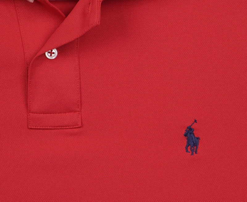 Polo Ralph Lauren Performance Men's Sz Medium Solid Red Polyester Golf Shirt