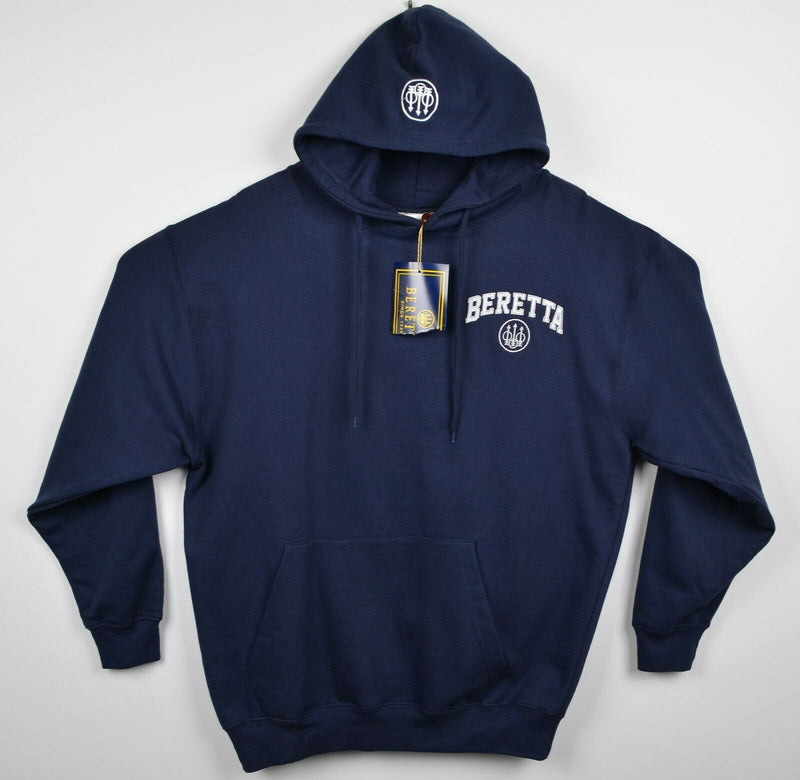 Beretta Men's Large Logo Sweatshirt Navy Blue Pullover Hoodie Sweatshirt