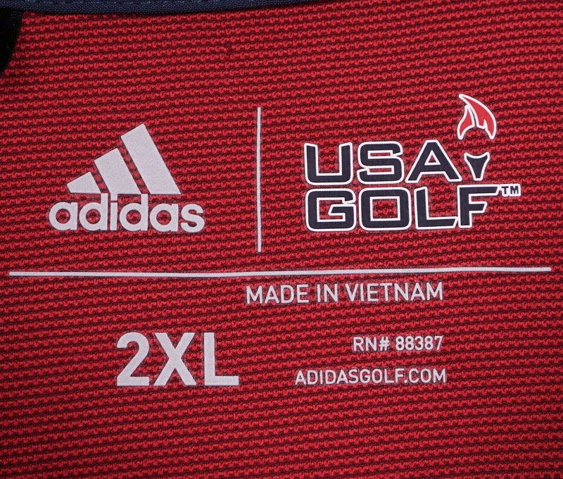 Adidas Men's Sz 2XL Team USA Golf Ryder Cup Red Stars Stripe Golf Polo Shirt