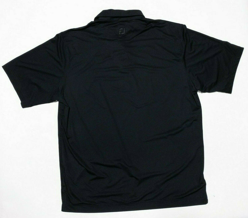 FootJoy Golf Shirt XXL Men's Polo Wicking Stretch Black Red Accent Bluemound CC