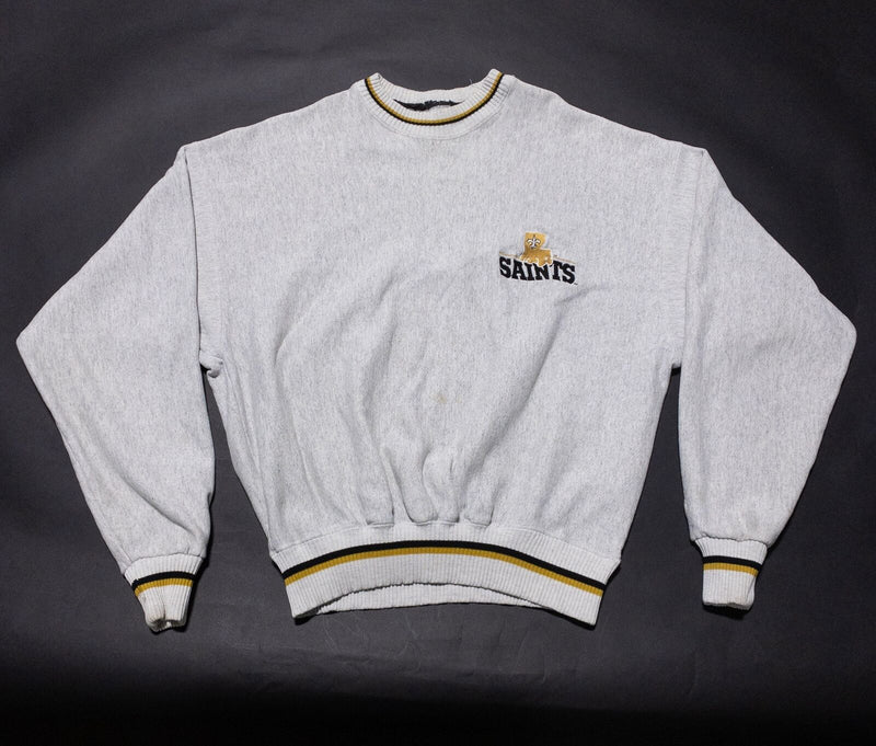 Vintage New Orleans Saints Sweatshirt Men's XL The Game 90s USA Made Gray NFL