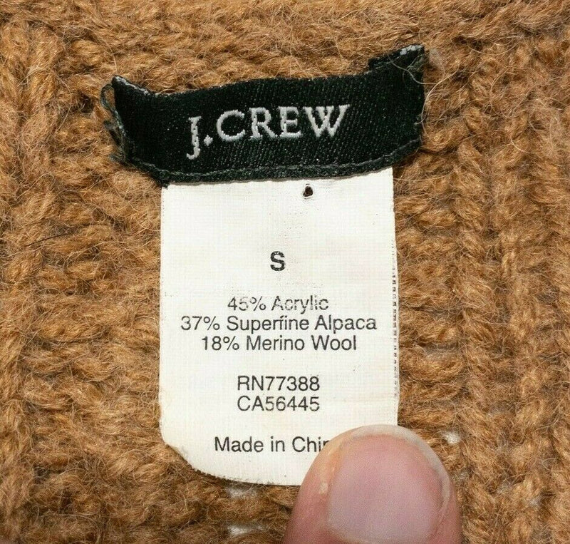J. Crew Alpaca Merino Wool Cable-Knit Sweater Fisherman Aran Women's Small