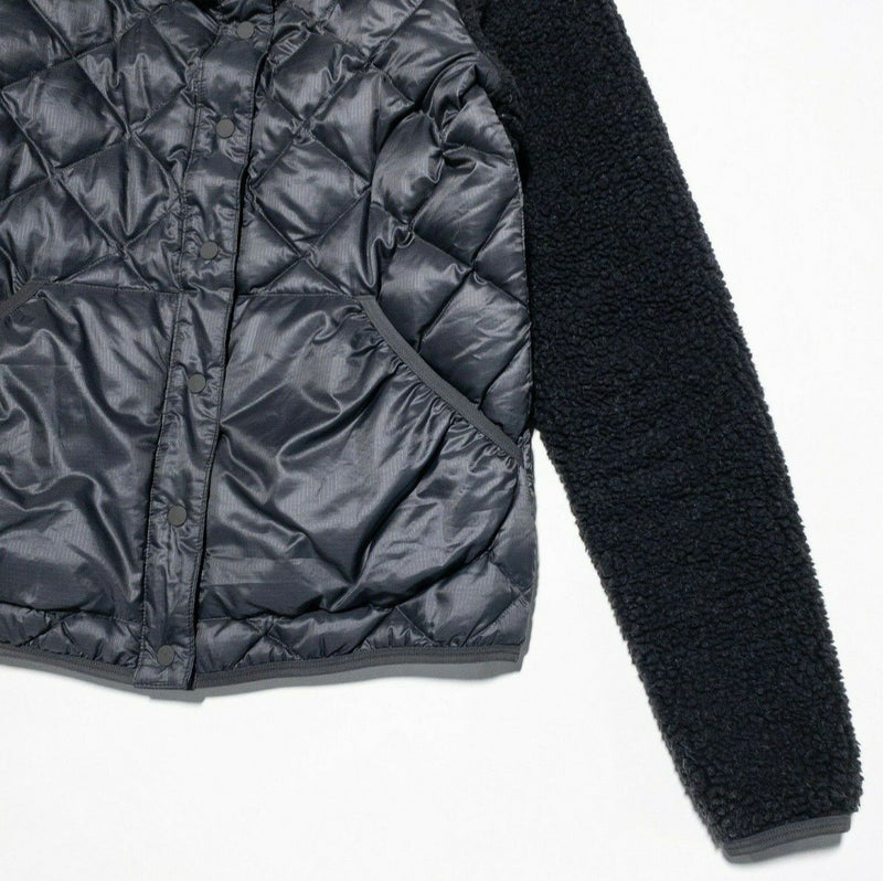 REI Co-op Jacket Women's XS Wallace Lake Sherpa Bomber Down Quilted Black