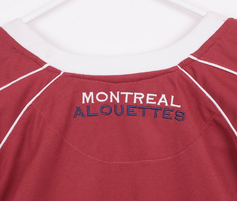 Montreal Alouettes Men's Medium Sogo CFL Red Sewn Throwback Football Jersey