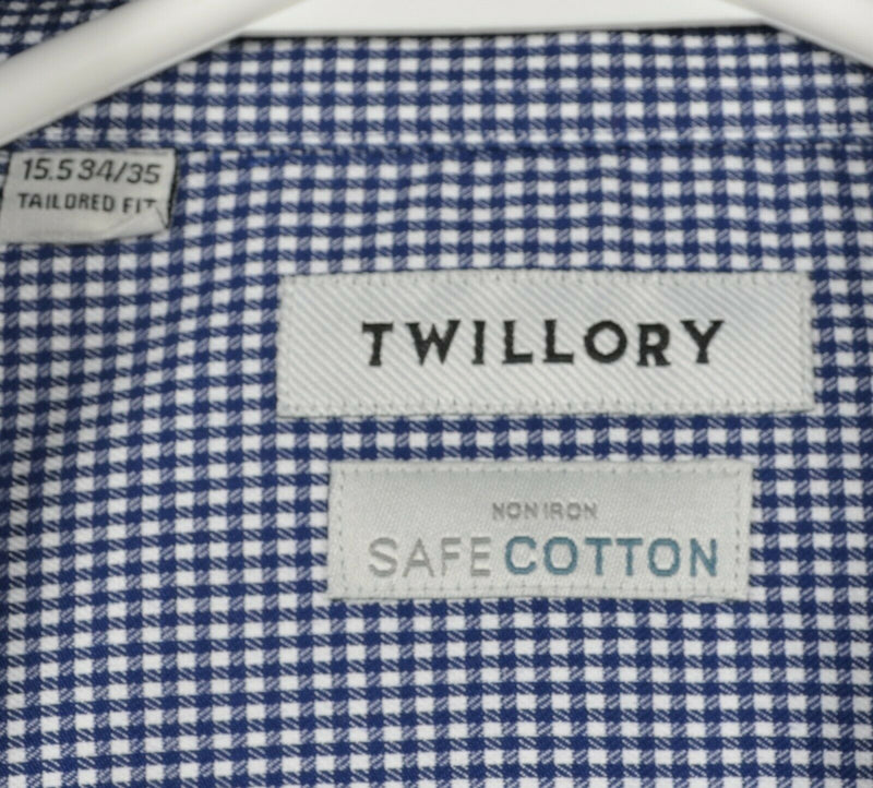 Twillory Men's 15.5 34/35 (Medium) Tailored Fit Non-Iron Safe Cotton Dress Shirt