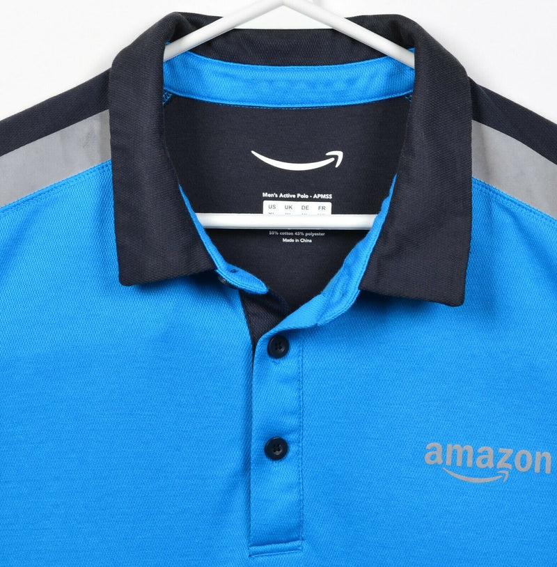 Amazon Delivery Men's XL Uniform Employee Driver Flex Blue Polo Shirt AMPSS