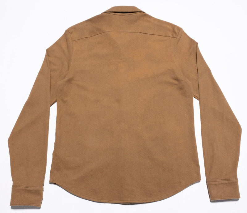 Everlane Shirt Mens Medium Button-Up Solid Nutmeg Brown Long Sleeve Cotton Blend