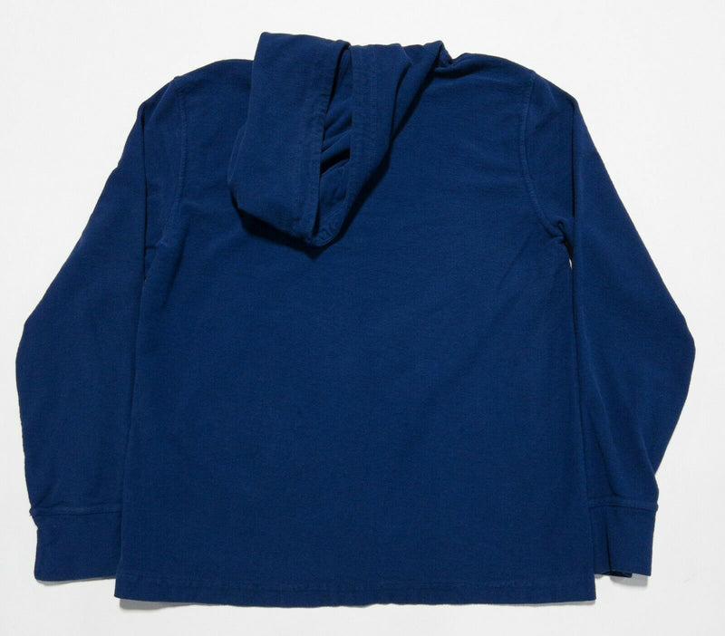 American Giant Men's Medium Solid Blue Made in USA Pullover Hoodie Sweatshirt