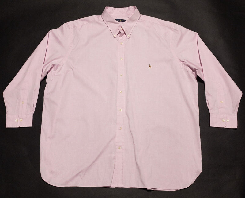 Polo Ralph Lauren Dress Shirt Men's 19-34/35 (3XL) Solid Pink Button-Down